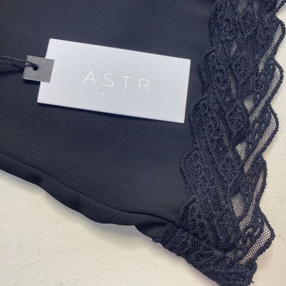 NWT ASTR the Label Lace Trim Shift Dress XL Mini Boho Whimsigoth Flowy - Picture 10 of 11